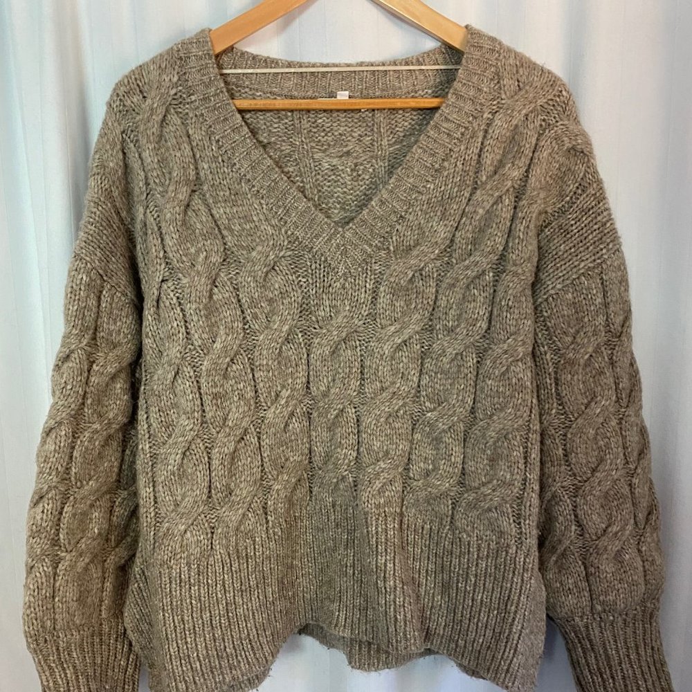 super soft alpaca v neck sweater